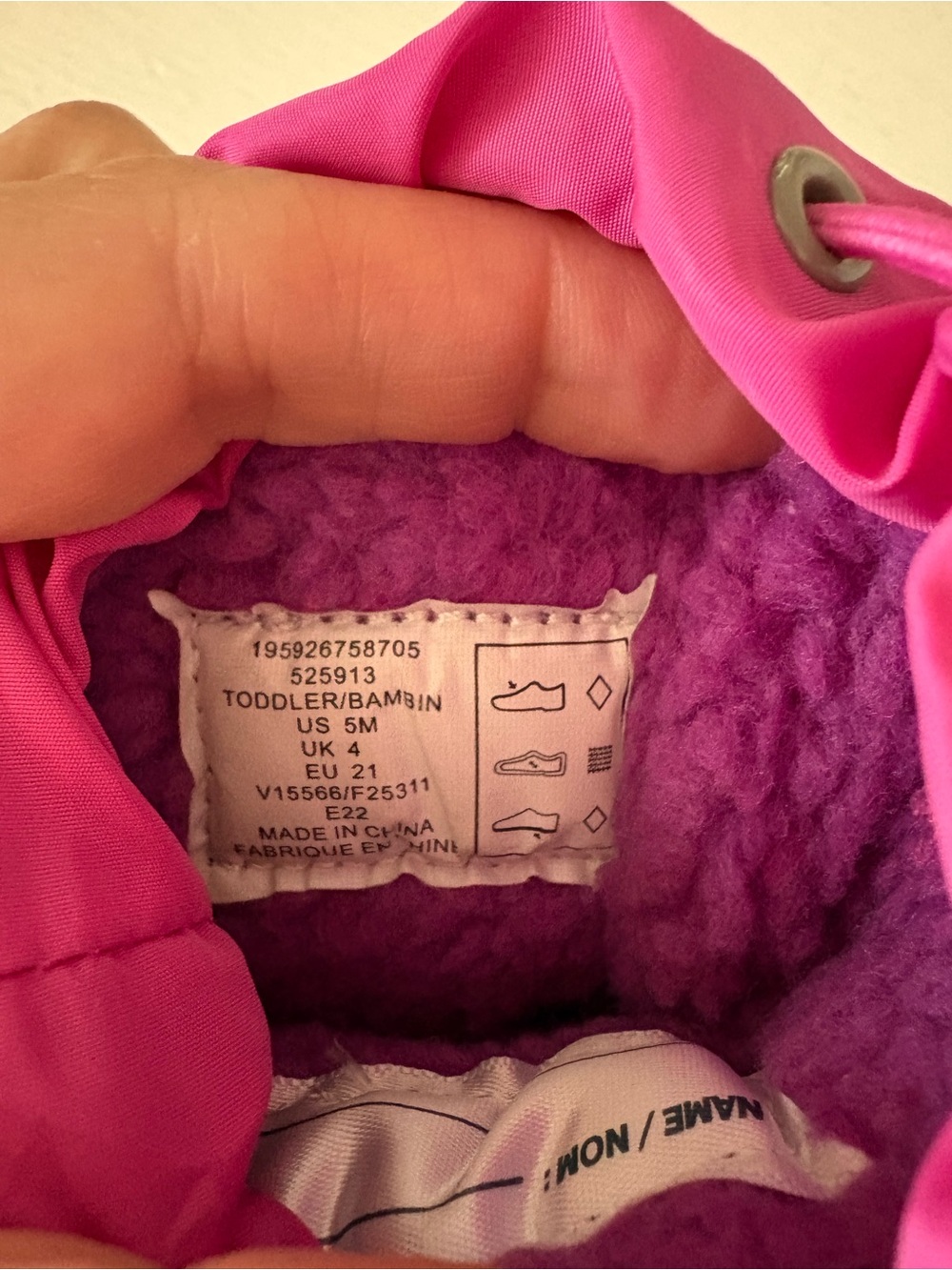 Lands' End Toddler Pink & Metallic Orange Snow Boots - Picture 4 of 4
